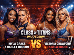Clash of Titans on Xplosion: Myla Grace and Harley Hudson vs. Victoria Crawford and Mila Moore