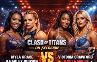 Clash of Titans on Xplosion: Myla Grace and Harley Hudson vs. Victoria Crawford and Mila Moore